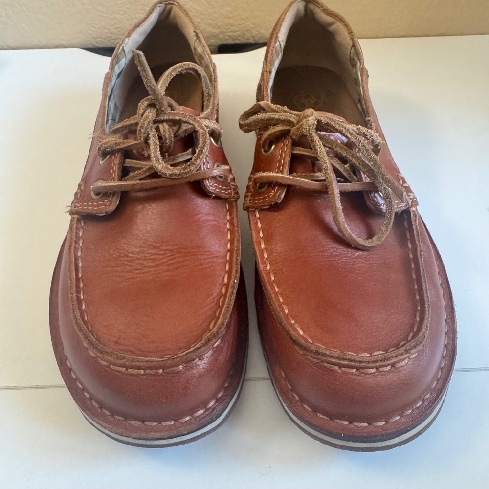 Ariat Cruiser Shoreline Brown Leather Boat Shoes Loafers 10024967 Womens 7B
